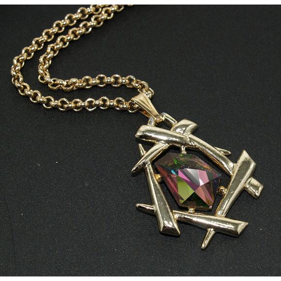 Sarah Coventry Watermelon Glass Necklace, 1970s - Picture 10 of 10